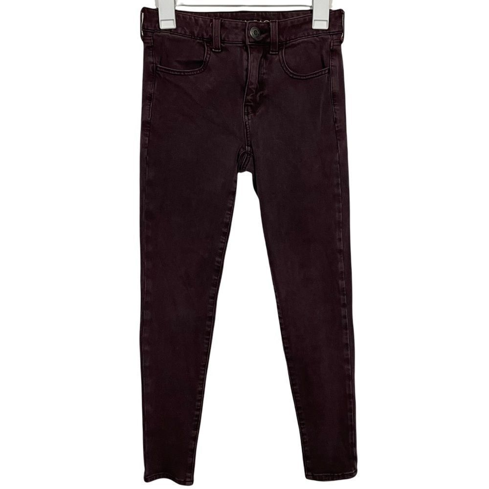 American Eagle Super Stretch Plum High Waisted Skinny Jeans
